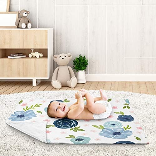 Sweet Jojo Designs Watercolor Floral Swaddle Blanket