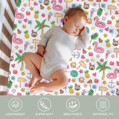 Tropical Floral Crib Sheets 2 Pack for Baby and Toddler