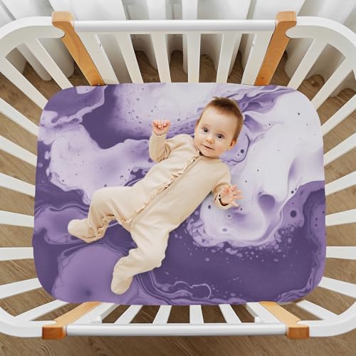 FASHONFASCIN Baby Crib Sheets with Ink Pattern