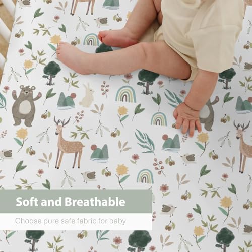 Boho Animal Baby Crib Sheets 52x28 Inch Snug Fit