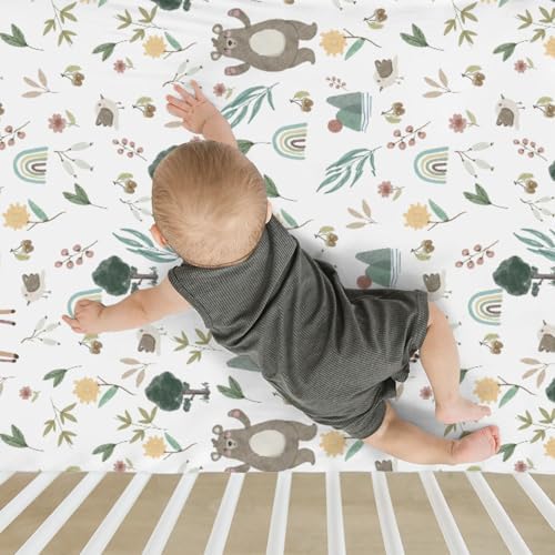 Boho Animal Baby Crib Sheets 52x28 Inch Snug Fit
