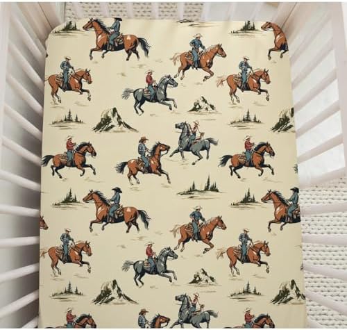 Pynnlts Western Cowboy Crib Sheet 52x28in