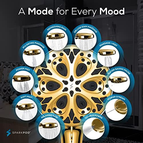 SparkPod 10-Mode Handheld Shower Head with Hose