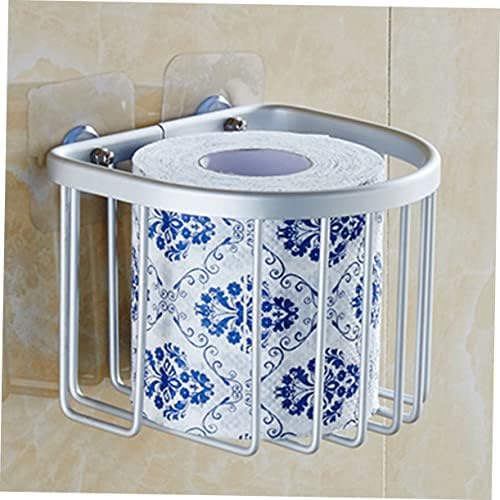 Hemoton Matte Finish Aluminum Semicircle Toilet Paper Holder