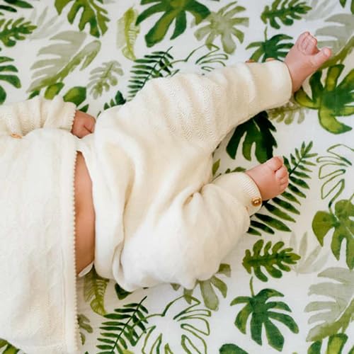 Little Unicorn Premium Crib Sheet Tropical Leaf