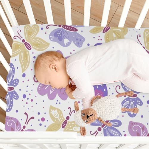 FASHONFASCIN Crib Sheets for Boys Girls with Childlike Print