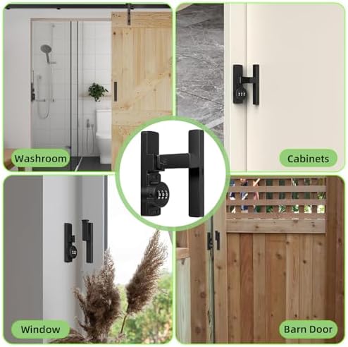 EASY MSR 90 Degree Flip Barn Door Lock Black