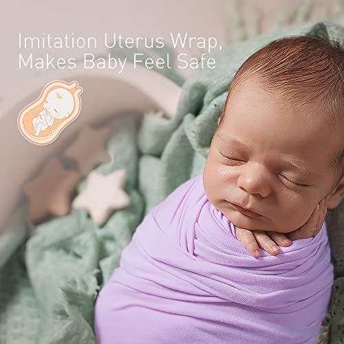 Knirose Newborn Swaddle Blanket 47x47 Inches Light Purple