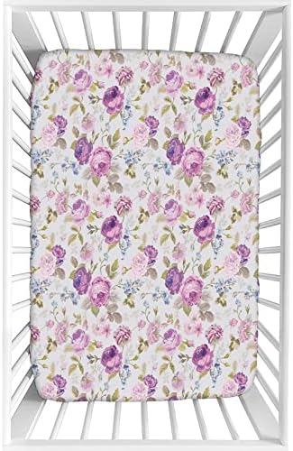 XISUNYA Floral Crib Sheet Set 28x52x8 Microfiber Universal