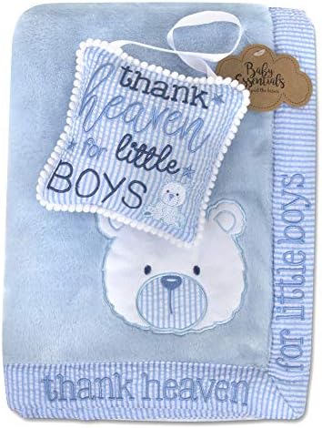 Baby Essentials 30x40 Fleece Blanket with Satin Trim Decor