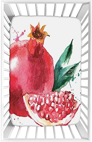 XISUNYA Fruit Pomegranate Crib Sheet Set 28x52x8