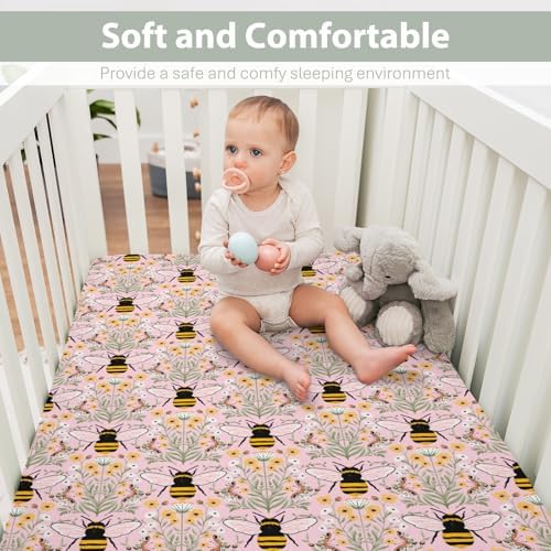 Bee Honey Garden Crib Sheets 52x28 52x28x9 Fitted