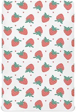 SDMKA Hearts and Strawberry Crib Sheets for Boys Girls 1