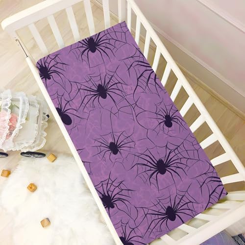 Gbjiemia Purple Crib Sheets for Boys Girls Soft and Breathable