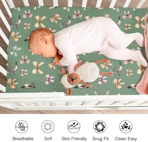KASTLEE Mallard Ducks Fitted Crib Sheet 52x28 1