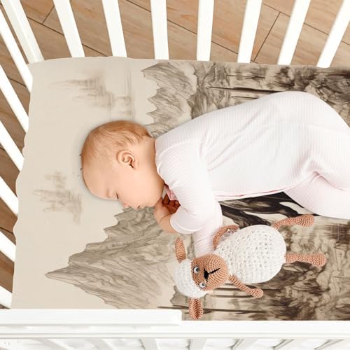 Jihqo Western Desert Cowboys Crib Sheets Pack N Play Soft Breathable