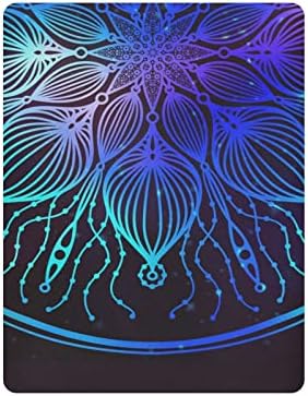 ALAZA Blue Mandala Lotus Crib Sheets for Boys Girls Toddler
