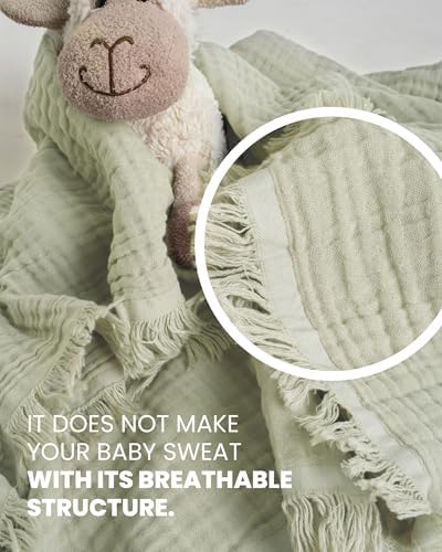 HBVictory Muslin Baby Blanket 4 Layers 100 Organic Cotton Swaddle Blanket