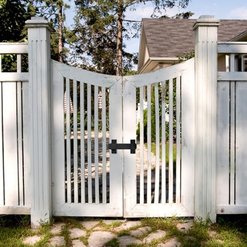 QWORK Heavy Duty Slide Gate Latch with Padlock Hole