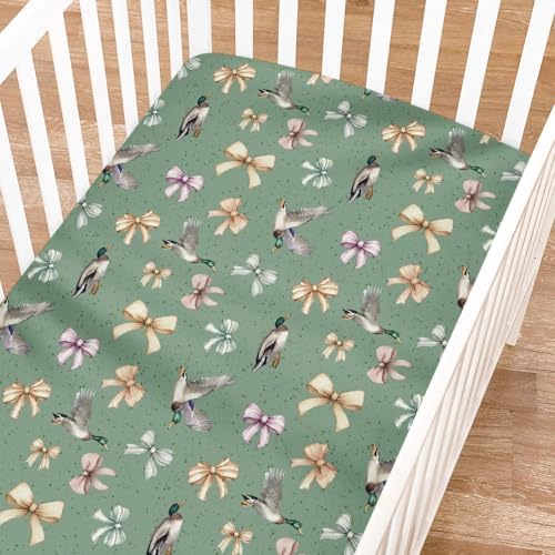 KASTLEE Mallard Ducks Fitted Crib Sheet 52x28 1