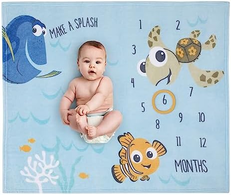 Disney Finding Nemo Blue Make a Splash Baby Blanket