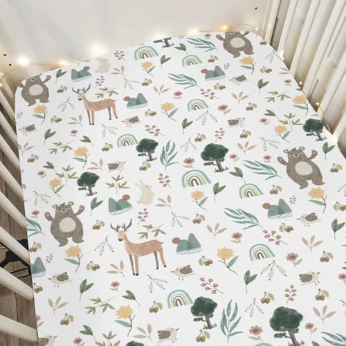 Boho Animal Baby Crib Sheets 52x28 Inch Snug Fit