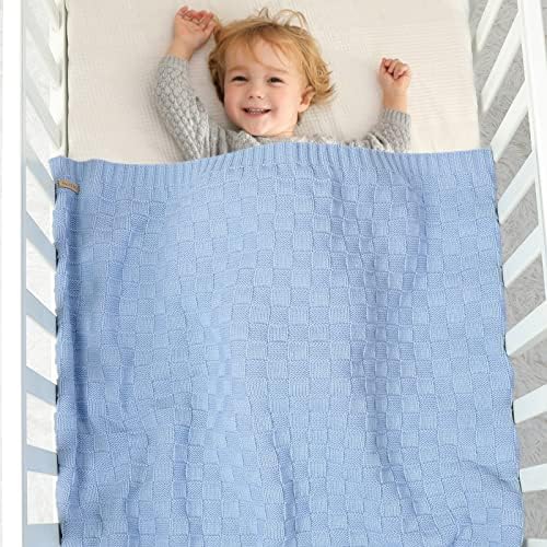 LAWKUL Blue Cable Swaddling Blanket 40x30