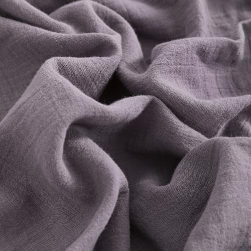 NTBAY 2 Pack Soft Muslin Crib Sheets - Greyish Purple