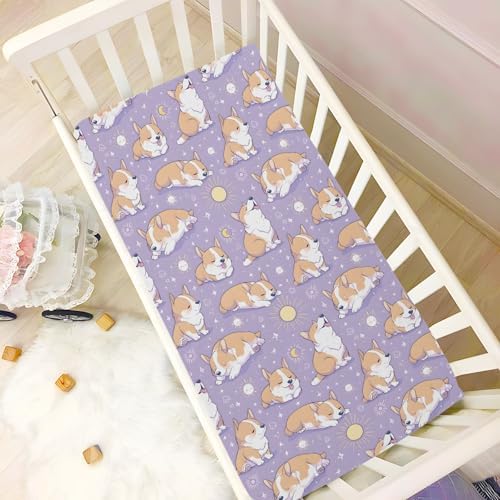 MNSRUU Baby Crib Sheets Soft Breathable Fitted Playard Bedding