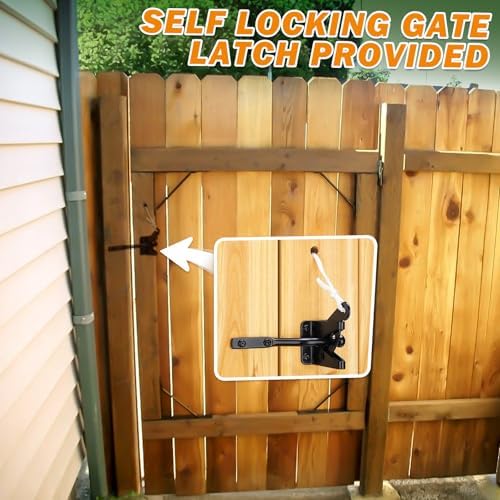 JOHAHTANG Fence Gate Kit Heavy Duty Steel