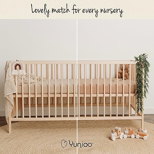 Yunioo Organic Cotton Crib Sheets 2-Pack Neutral