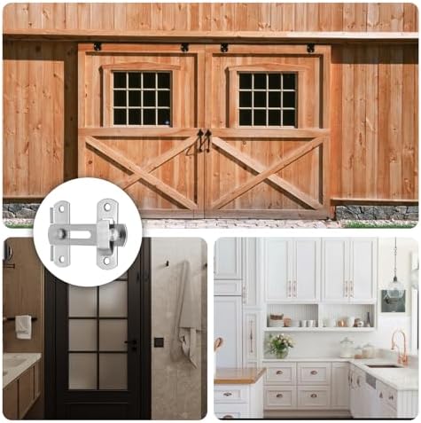 Seimneire Sliding Barn Door Lock with 180 Degree Rotation