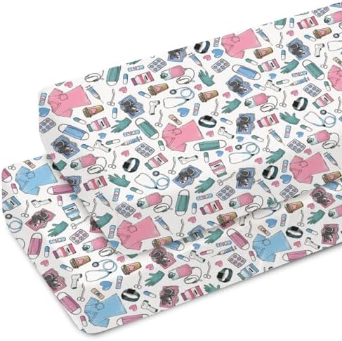 Pink Blue Nursing Crib Sheets 2 Pack
