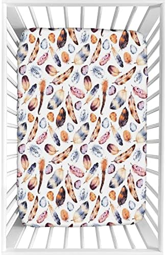 XISUNYA Decorative Crib Sheet Set Tribal Print Universal Fit