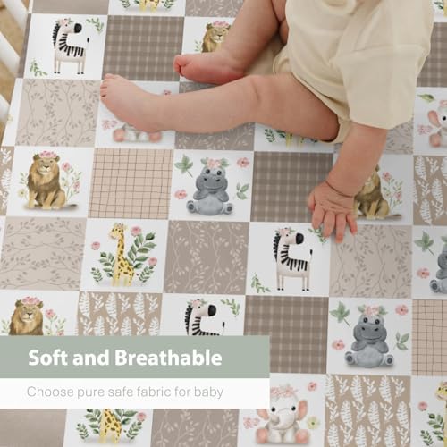 Boho Safari Animals Crib Sheets for Boy Girl 52x28inch