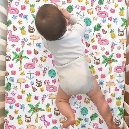 Tropical Floral Crib Sheets 2 Pack for Baby and Toddler