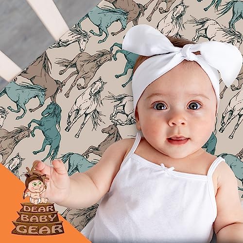Dear Baby Gear Crib Sheets with Natural Print