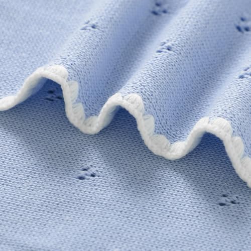 Wugugu Baby Blanket Swaddling 30x40 Inch Cotton Knit
