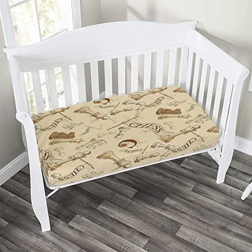 XISUNYA Decorative Crib Sheet Set Beige Microfiber 1