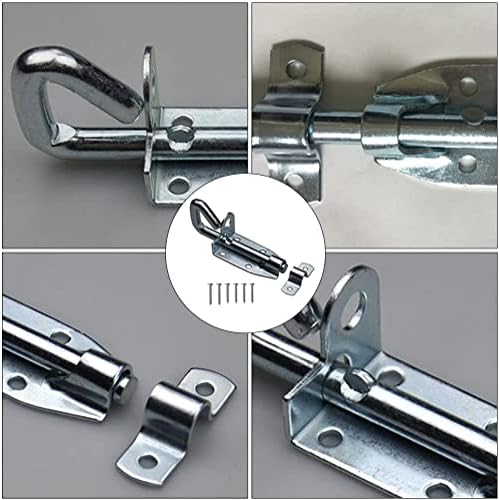 VOIV Gate Bolt with Slide Lock Hasp 2 Sets Stainless Steel Security Latch