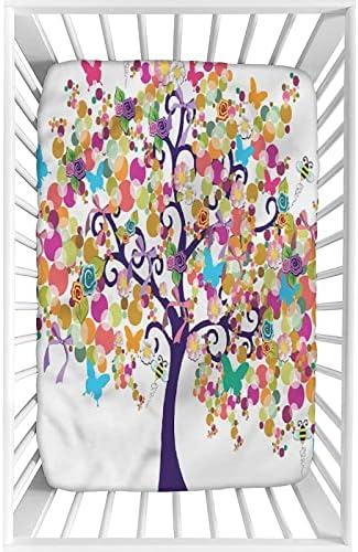 XISUNYA Tree of Life Crib Sheet Set 28x52