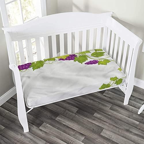 XISUNYA Decorative Crib Sheet Vineyard Microfiber 28x52