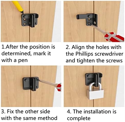 SZHuiDaXing Flip Latch Matte Black Heavy Duty Door Lock