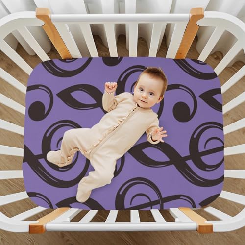 Gbjiemia Musical Note Crib Sheets for Baby Boys and Girls