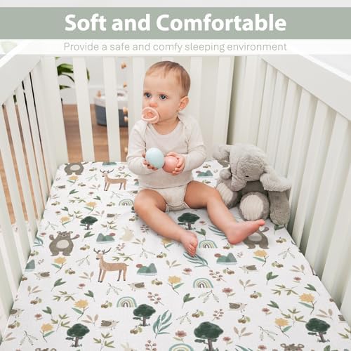Boho Animal Baby Crib Sheets 52x28 Inch Snug Fit