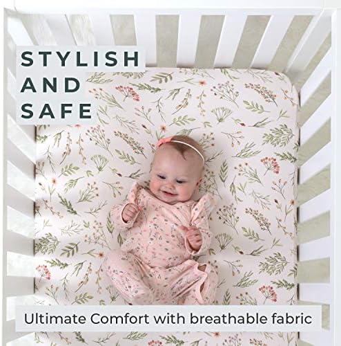 Pobi Baby 2 Pack Fitted Crib Sheets - Ultra Soft Cotton