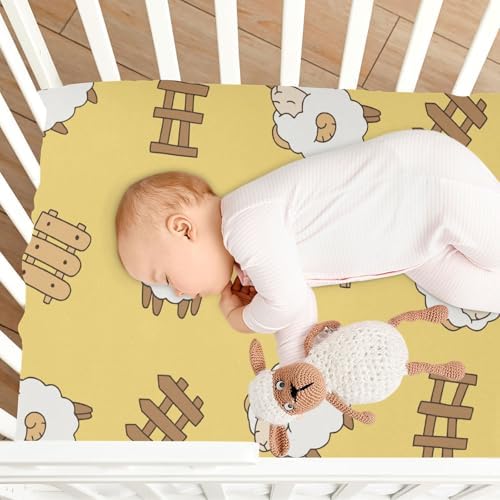 Gbjiemia Crib Sheets for Boys Girls Neutral and Breathable