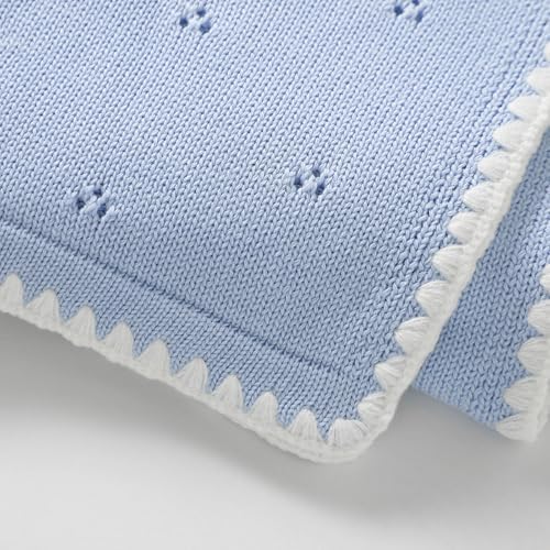Wugugu Baby Blanket Swaddling 30x40 Inch Cotton Knit