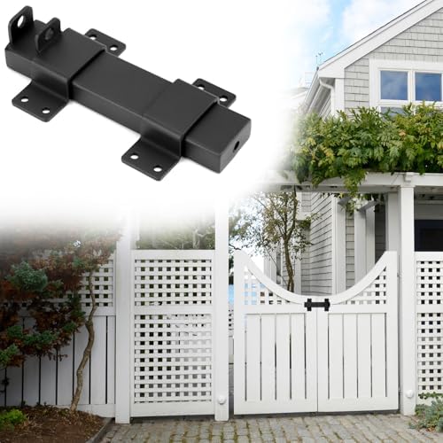 QWORK Heavy Duty Slide Gate Latch with Padlock Hole