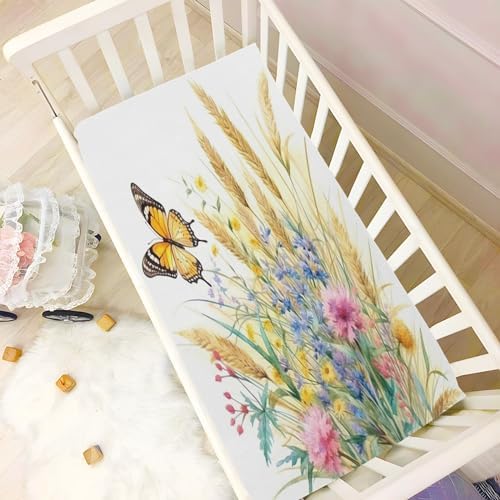 Jihqo Rustic Wildflowers Crib Sheets Pack